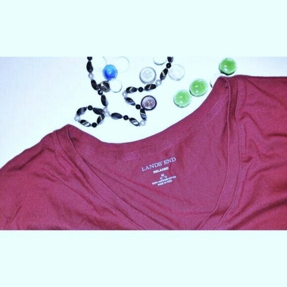 Set Lot of 3 Woman's TUNIC Tops ASSORTED COLORS Lands End Rafell shirts size MED - Picture 9 of 12